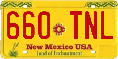 NM license plate 660TNL