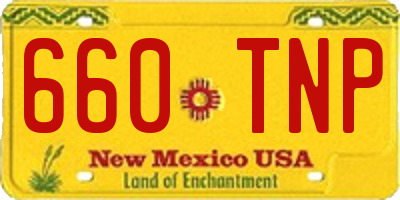 NM license plate 660TNP
