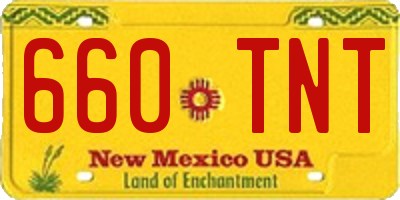 NM license plate 660TNT