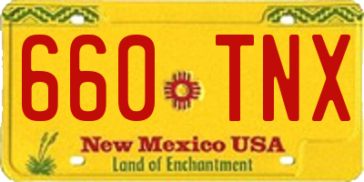 NM license plate 660TNX