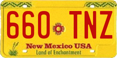 NM license plate 660TNZ