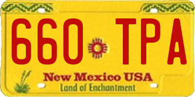 NM license plate 660TPA