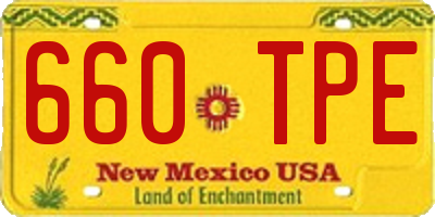 NM license plate 660TPE