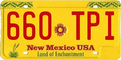 NM license plate 660TPI