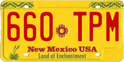 NM license plate 660TPM