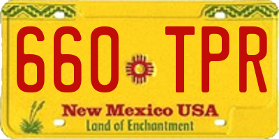 NM license plate 660TPR