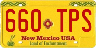 NM license plate 660TPS
