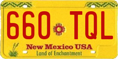 NM license plate 660TQL