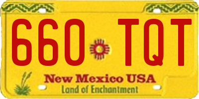 NM license plate 660TQT