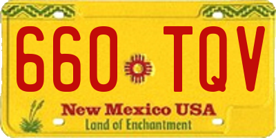 NM license plate 660TQV