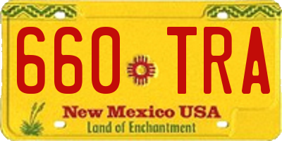 NM license plate 660TRA