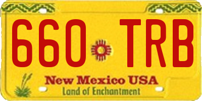 NM license plate 660TRB