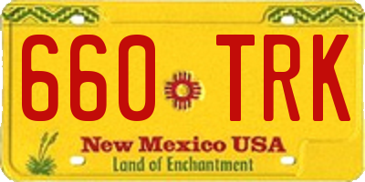 NM license plate 660TRK