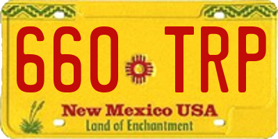 NM license plate 660TRP