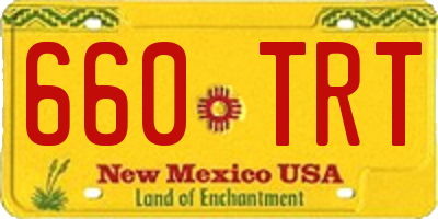 NM license plate 660TRT