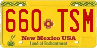 NM license plate 660TSM