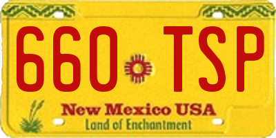 NM license plate 660TSP