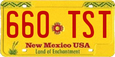 NM license plate 660TST