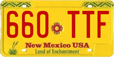 NM license plate 660TTF