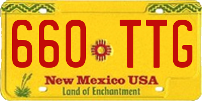 NM license plate 660TTG