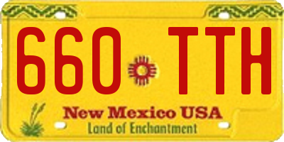 NM license plate 660TTH