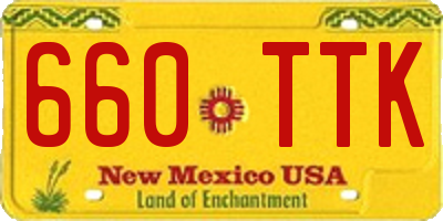 NM license plate 660TTK