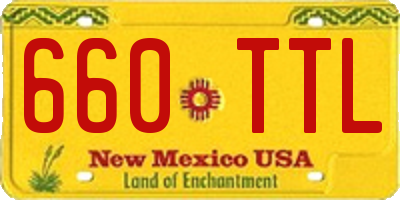 NM license plate 660TTL