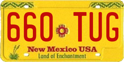 NM license plate 660TUG
