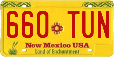 NM license plate 660TUN