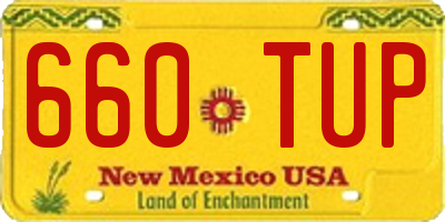 NM license plate 660TUP