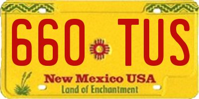 NM license plate 660TUS