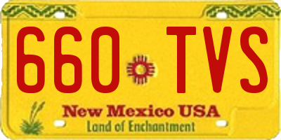 NM license plate 660TVS