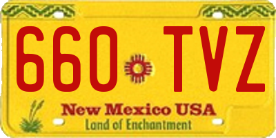NM license plate 660TVZ