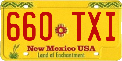 NM license plate 660TXI