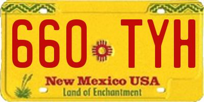 NM license plate 660TYH