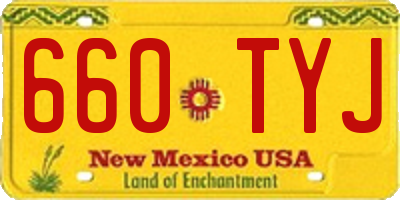NM license plate 660TYJ