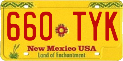 NM license plate 660TYK