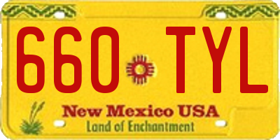NM license plate 660TYL