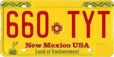 NM license plate 660TYT
