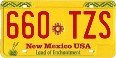 NM license plate 660TZS