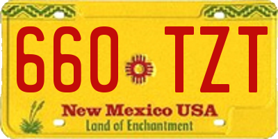NM license plate 660TZT