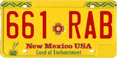 NM license plate 661RAB