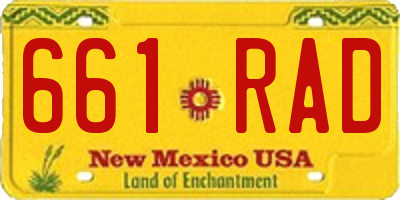 NM license plate 661RAD