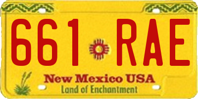 NM license plate 661RAE