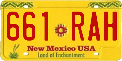 NM license plate 661RAH