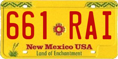 NM license plate 661RAI