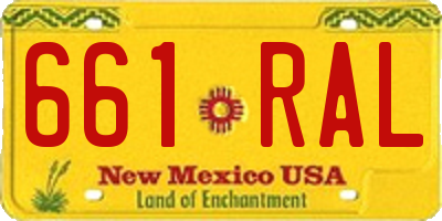 NM license plate 661RAL