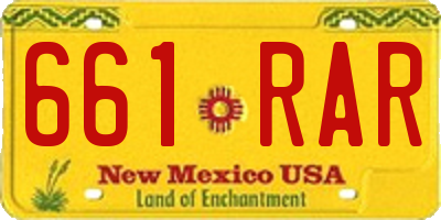 NM license plate 661RAR