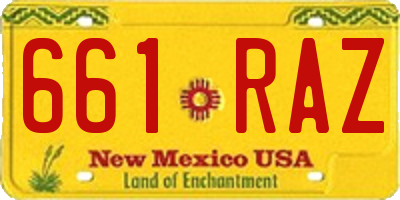 NM license plate 661RAZ