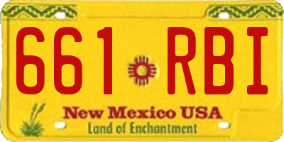NM license plate 661RBI
